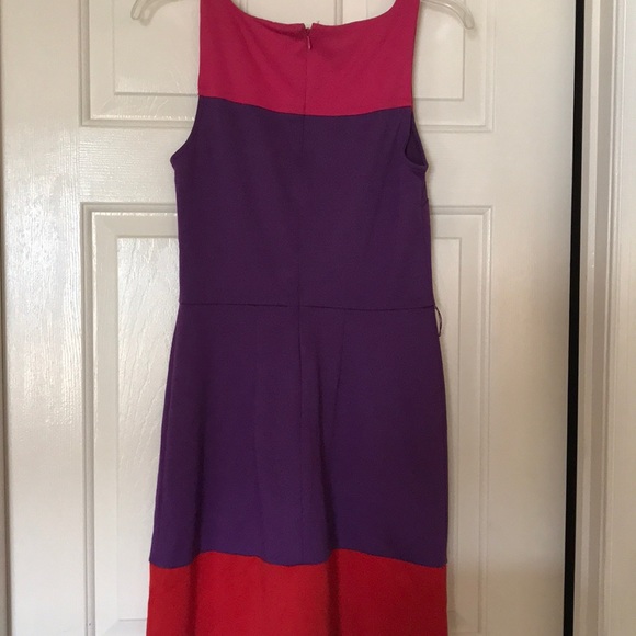 Elle Pink, Purple, and Red Colorblock Dress - Picture 2 of 3